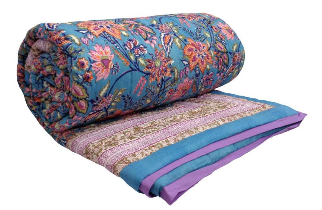 Misty Blue Queen Size Quilt