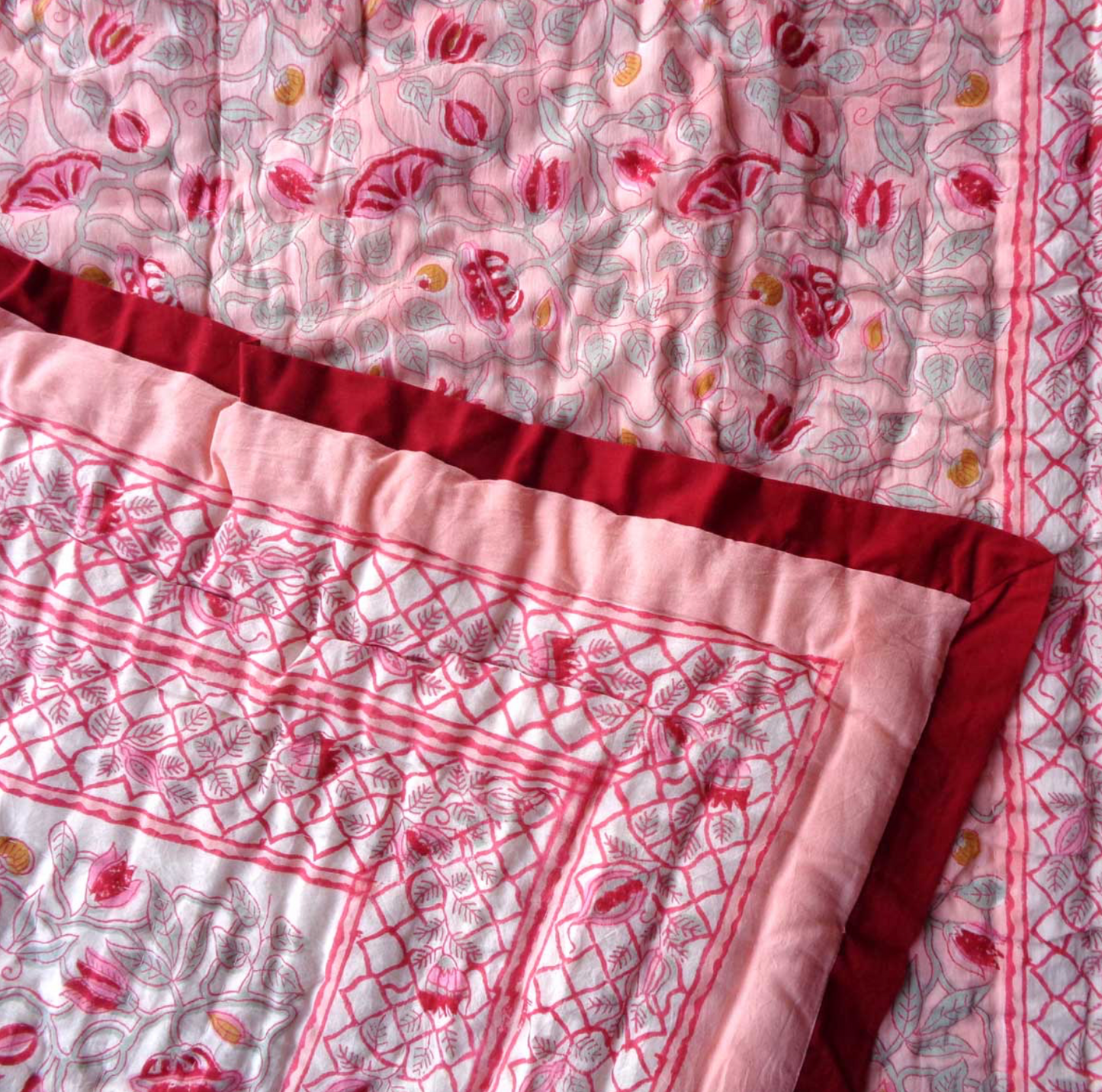 'Lilies in Pink' Baby Quilt