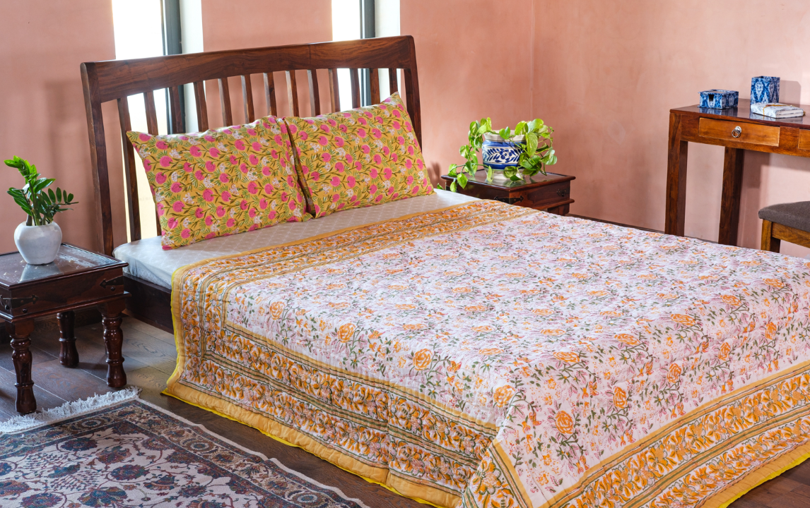 'Marigold' King Size Quilt