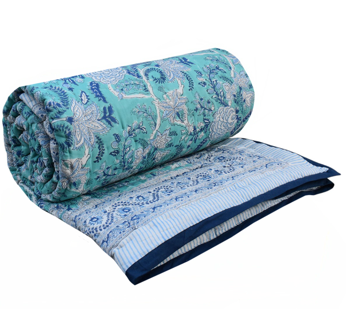'Azure Sea' Queen Size Quilt
