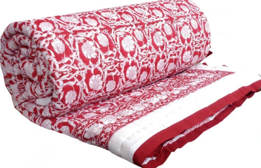 'Ruby Red Rose' King Size Quilt