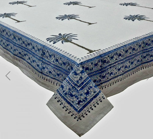 'Blue Palms' Tablecloth
