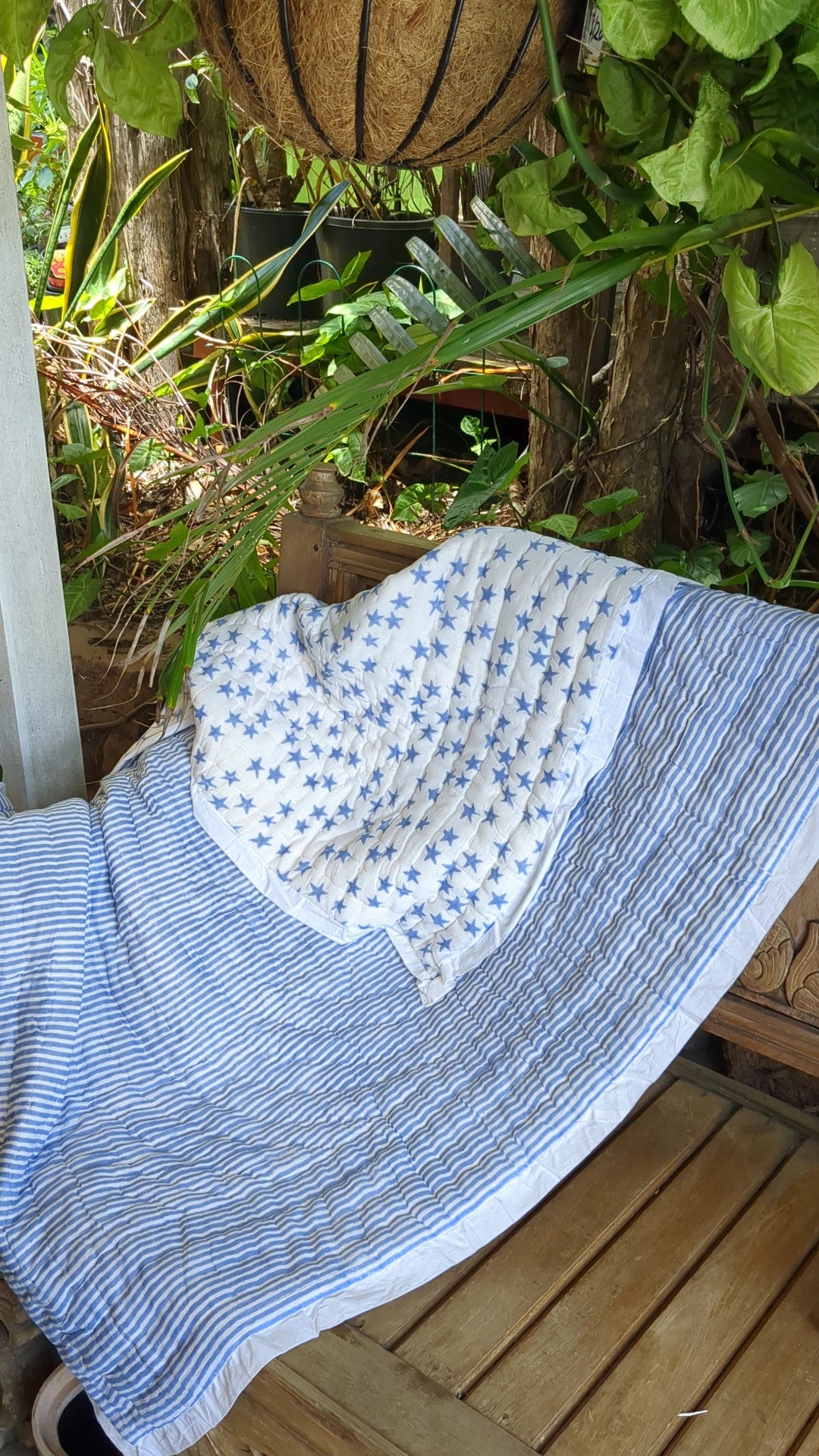 'Stars & Stripes - Blue' Baby Quilt