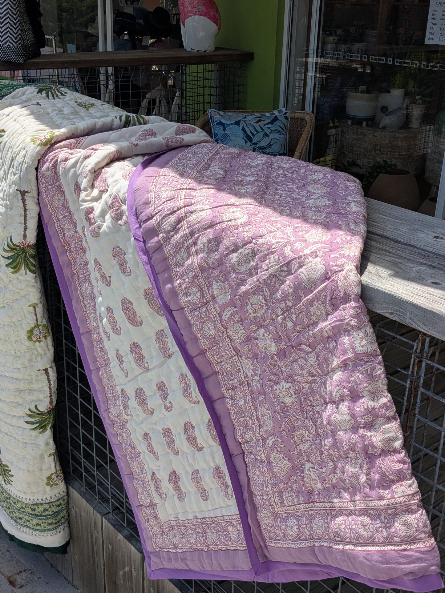 'Amethyst' Single Size Quilt