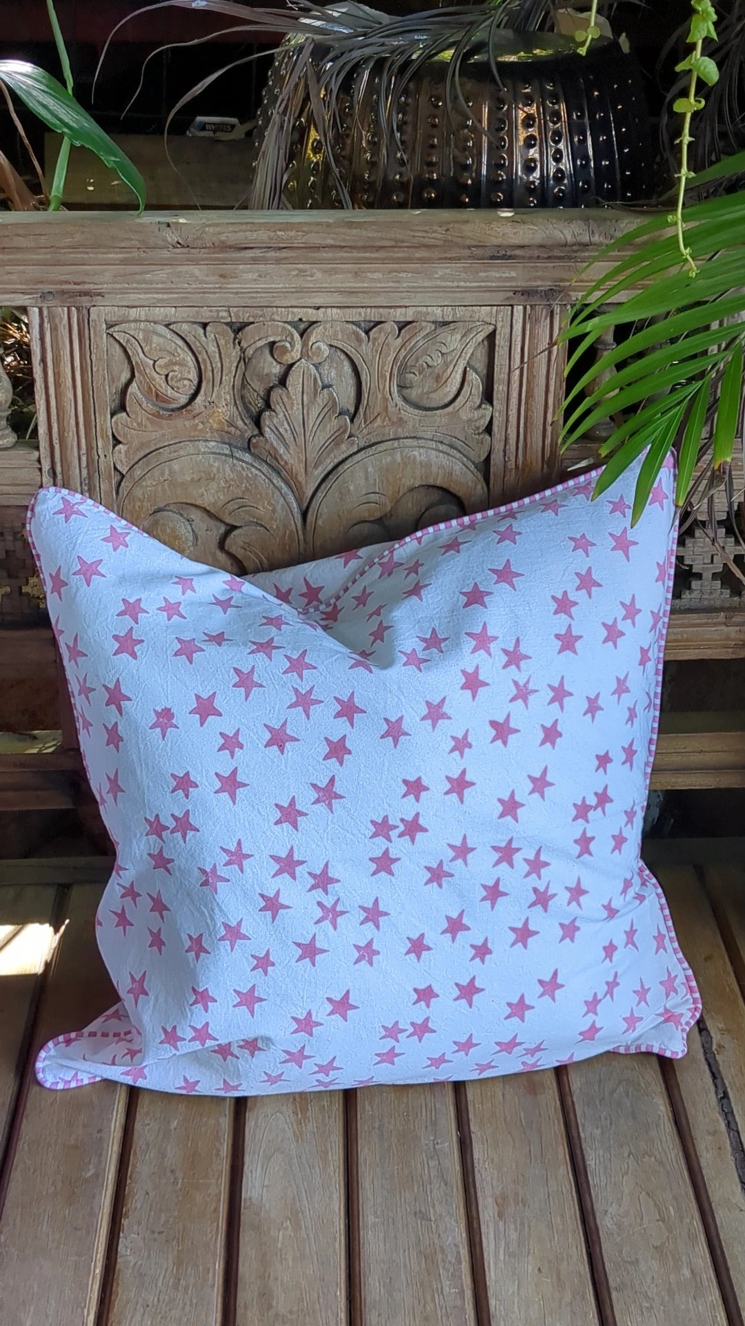 'Stars - Pink' Cushion Cover