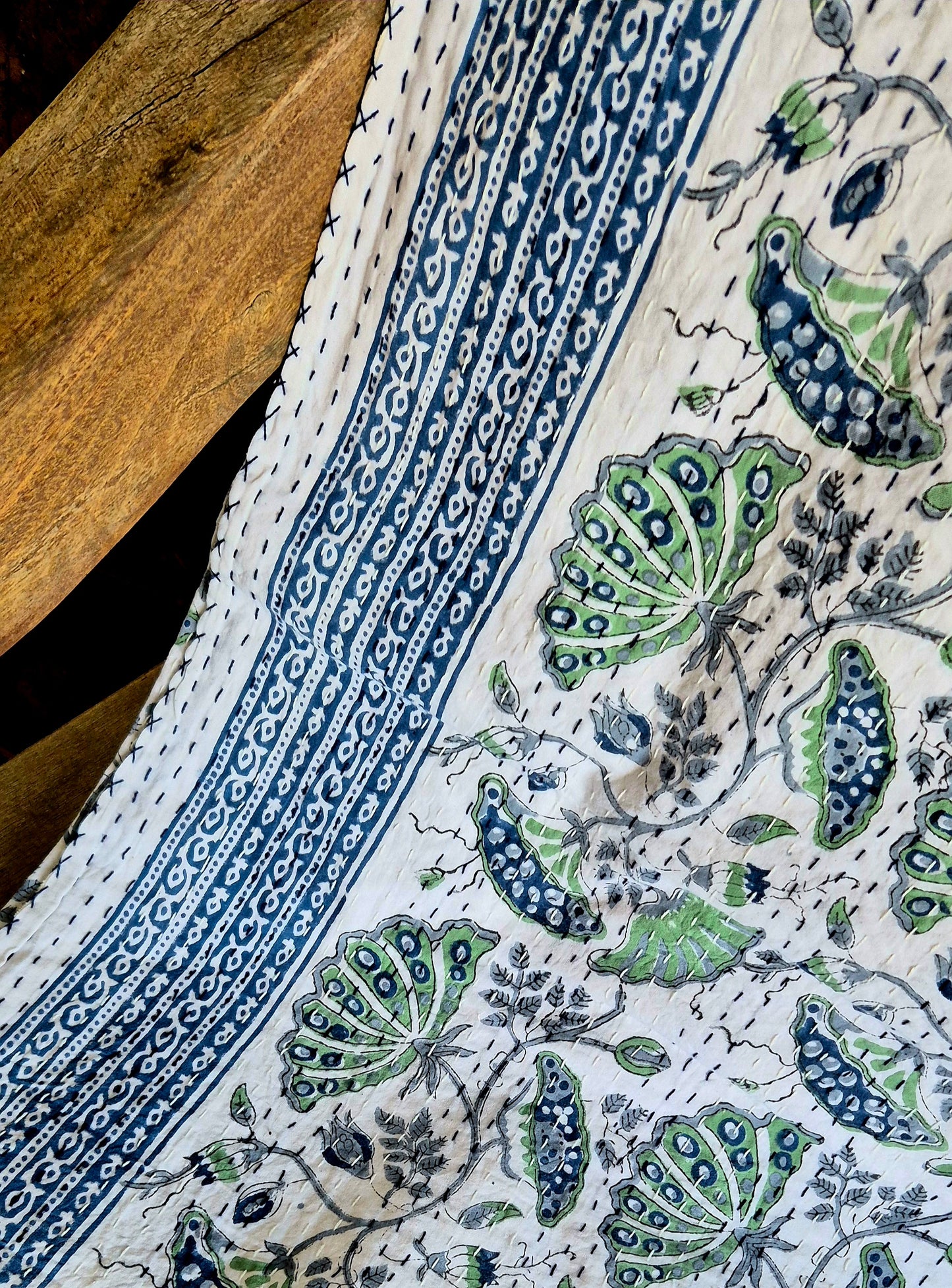 ‘Ginkgo’ Kantha Quilt