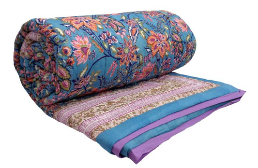 Misty Blue Queen Size Quilt