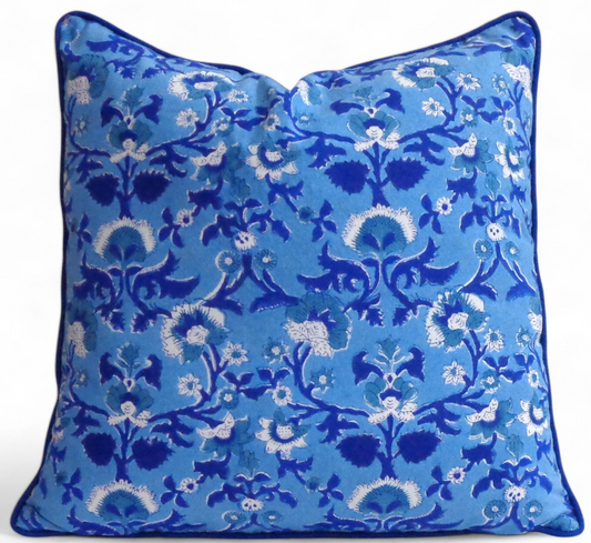 'Blue Damask' Cushion Cover