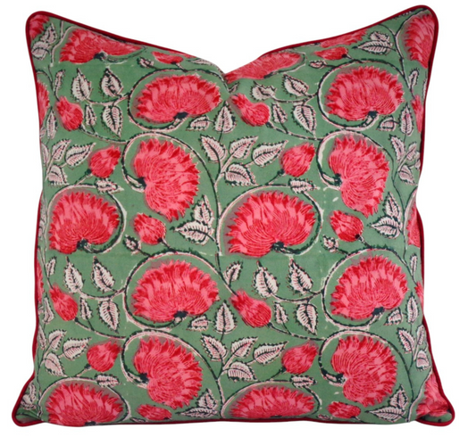 'Secret Garden in Green' Cushion Cover