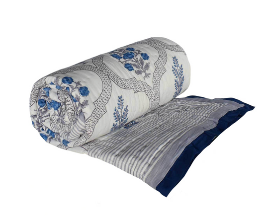 'Delphinium' King Size Quilt