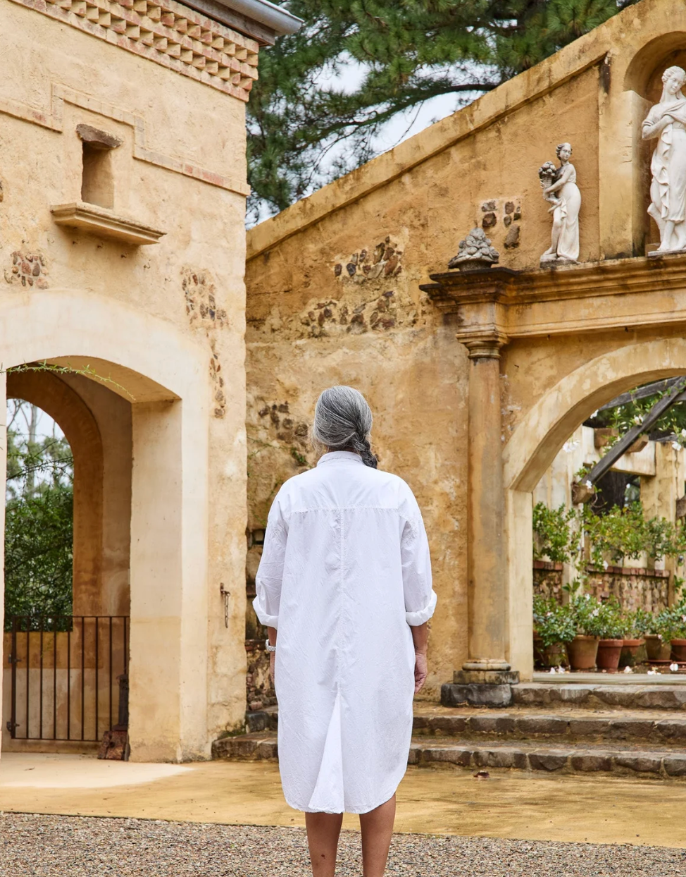 MegbyDesign 'Harper' Shirt in Paper Cotton - White