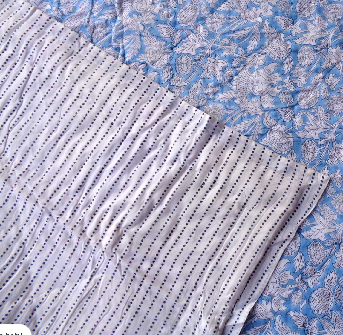 'Blue Skies' Queen Size Quilt