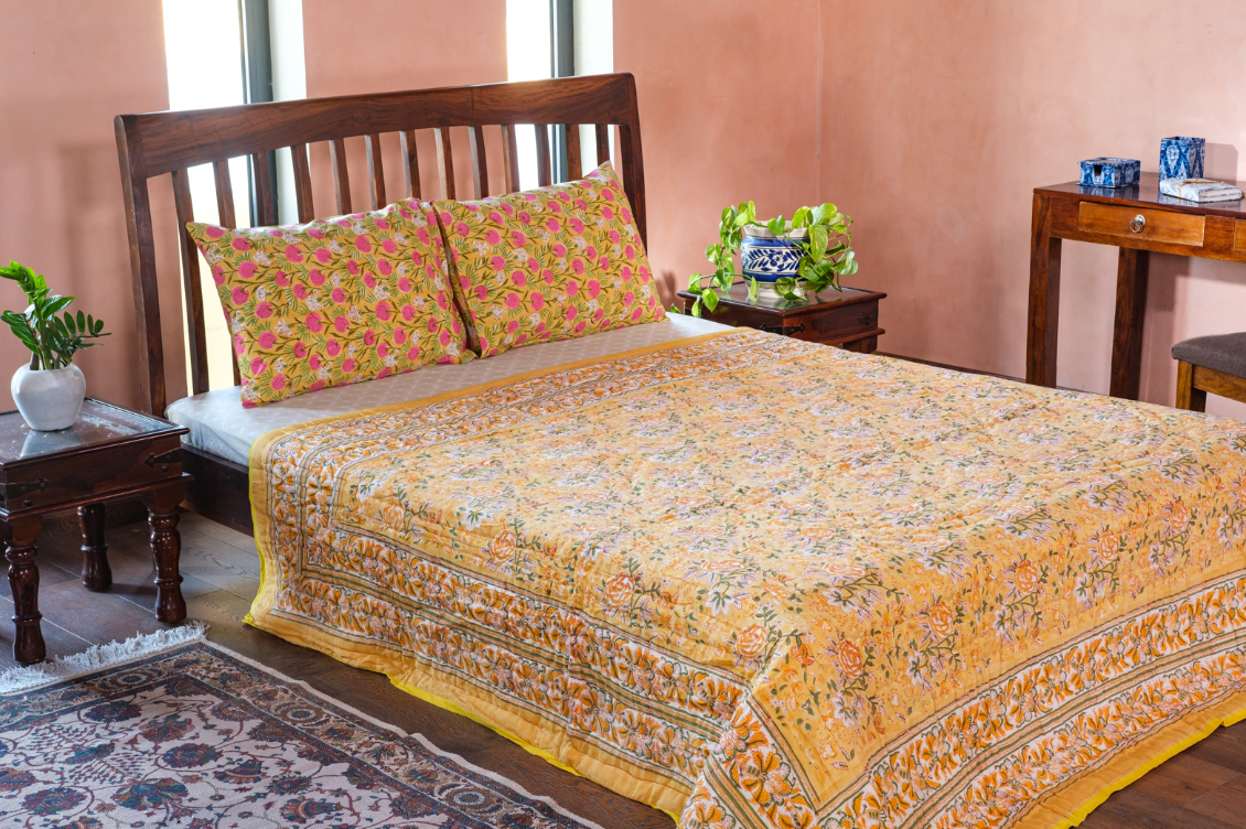 'Marigold' King Size Quilt