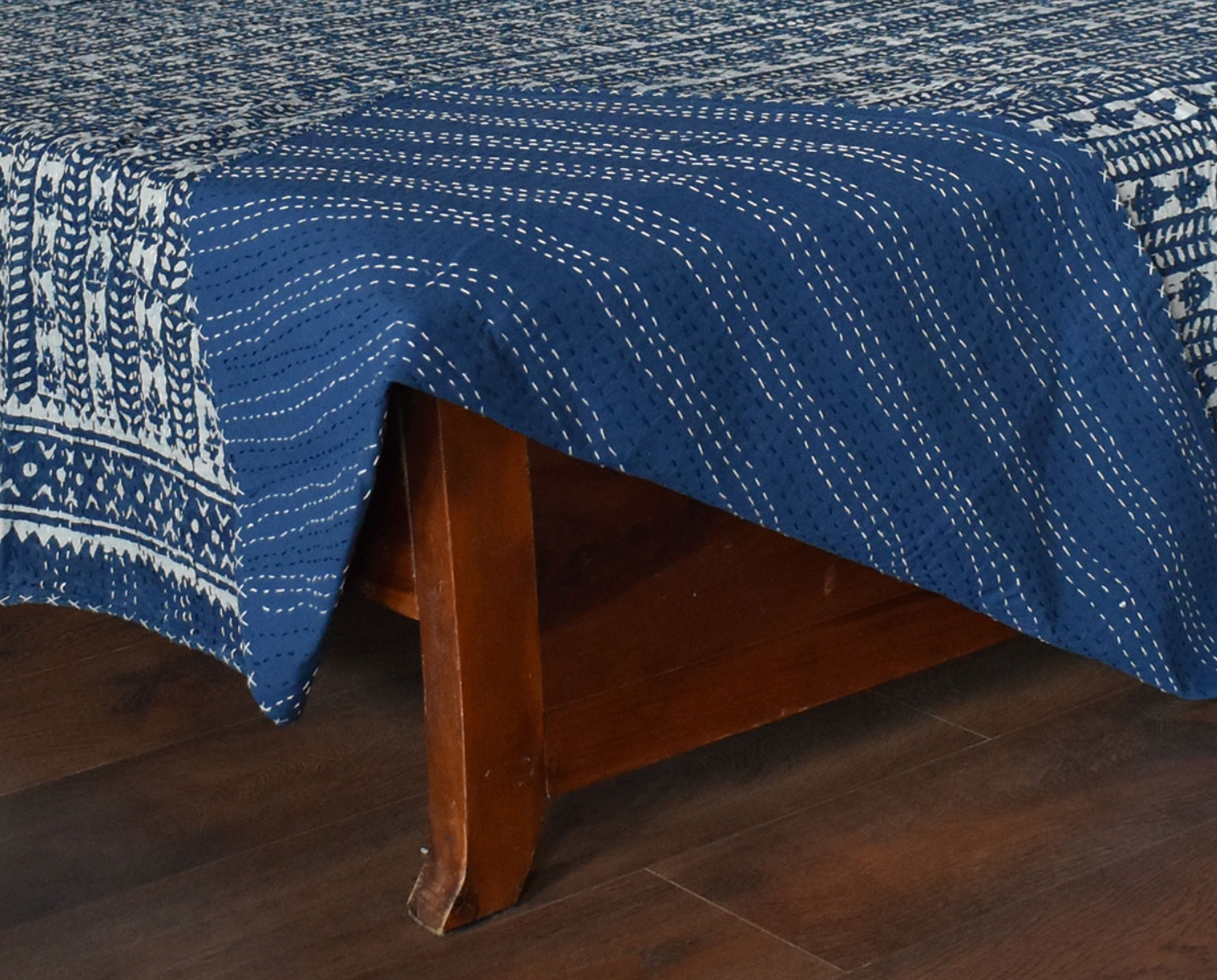 ‘Morse Code' Kantha Quilt