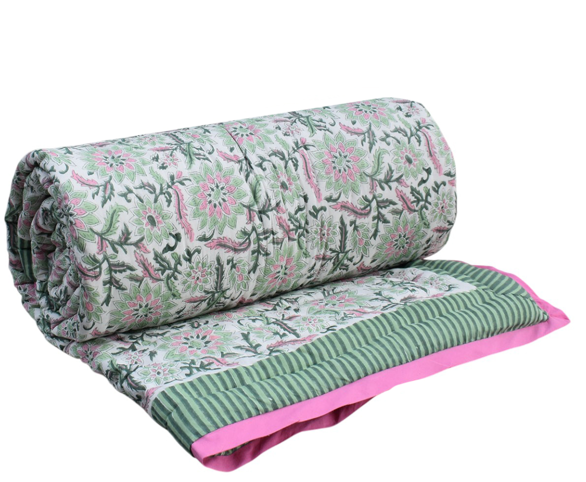 'Bubblegum Forest' Queen Size Quilt