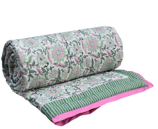 'Bubblegum Forest' Queen Size Quilt