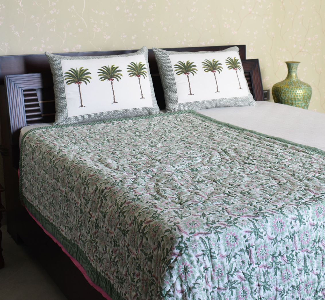 'Bubblegum Forest' Queen Size Quilt