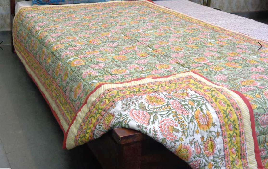 'New Flowers' Queen Size Quilt