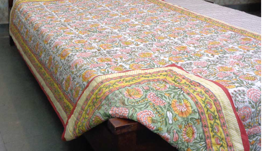 'New Flowers' Queen Size Quilt