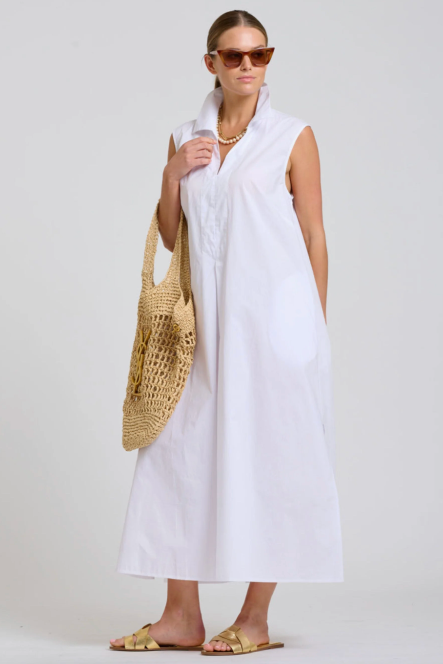 Shirty 'Freya' Shirt Dress in White