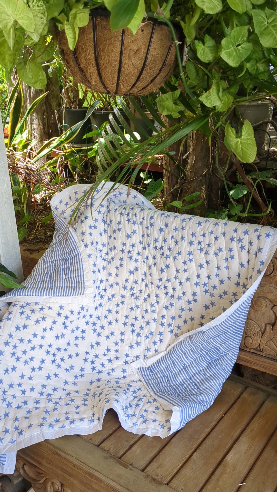 'Stars & Stripes - Blue' Baby Quilt