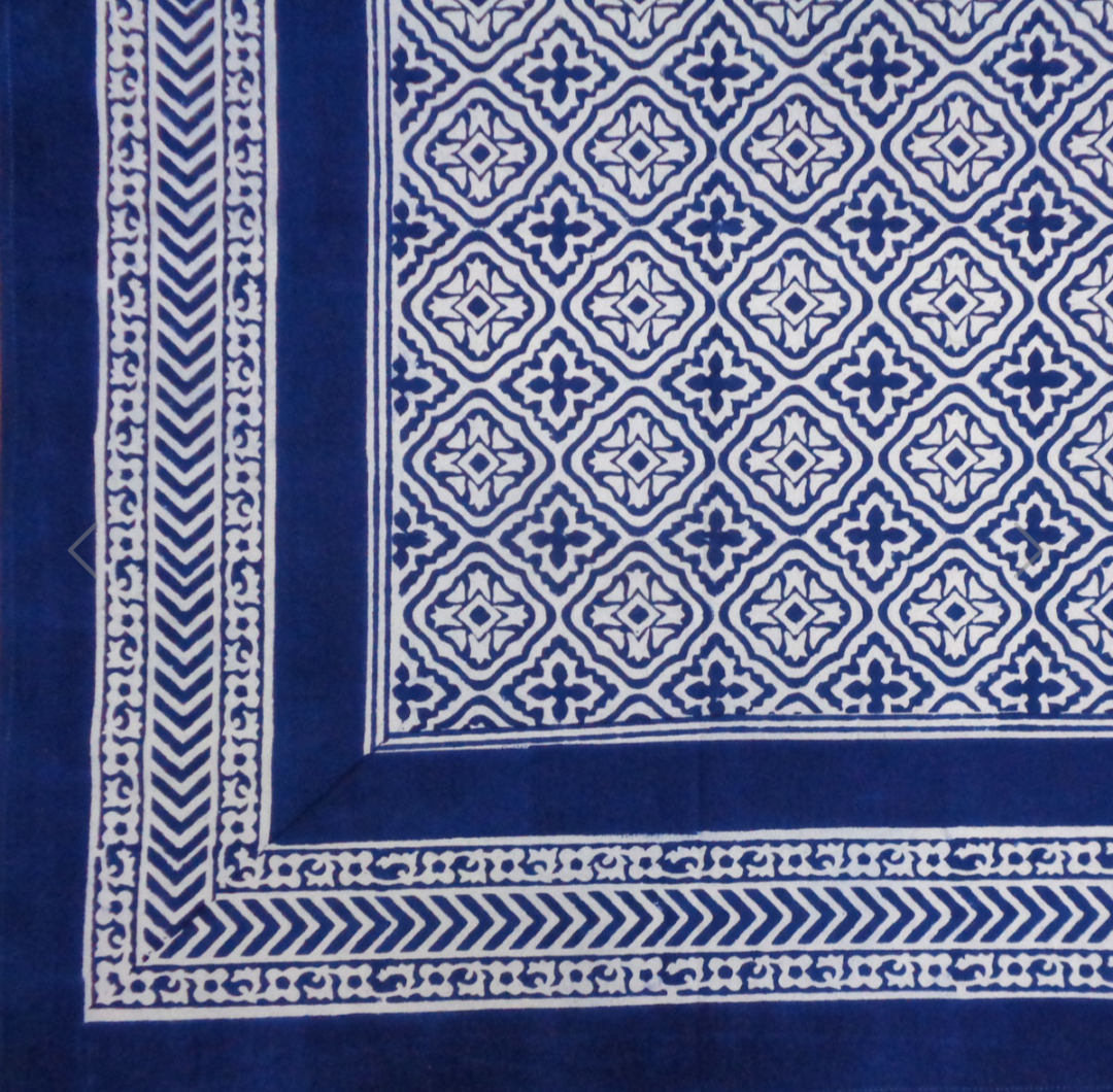 'Blue Crosses' Tablecloth