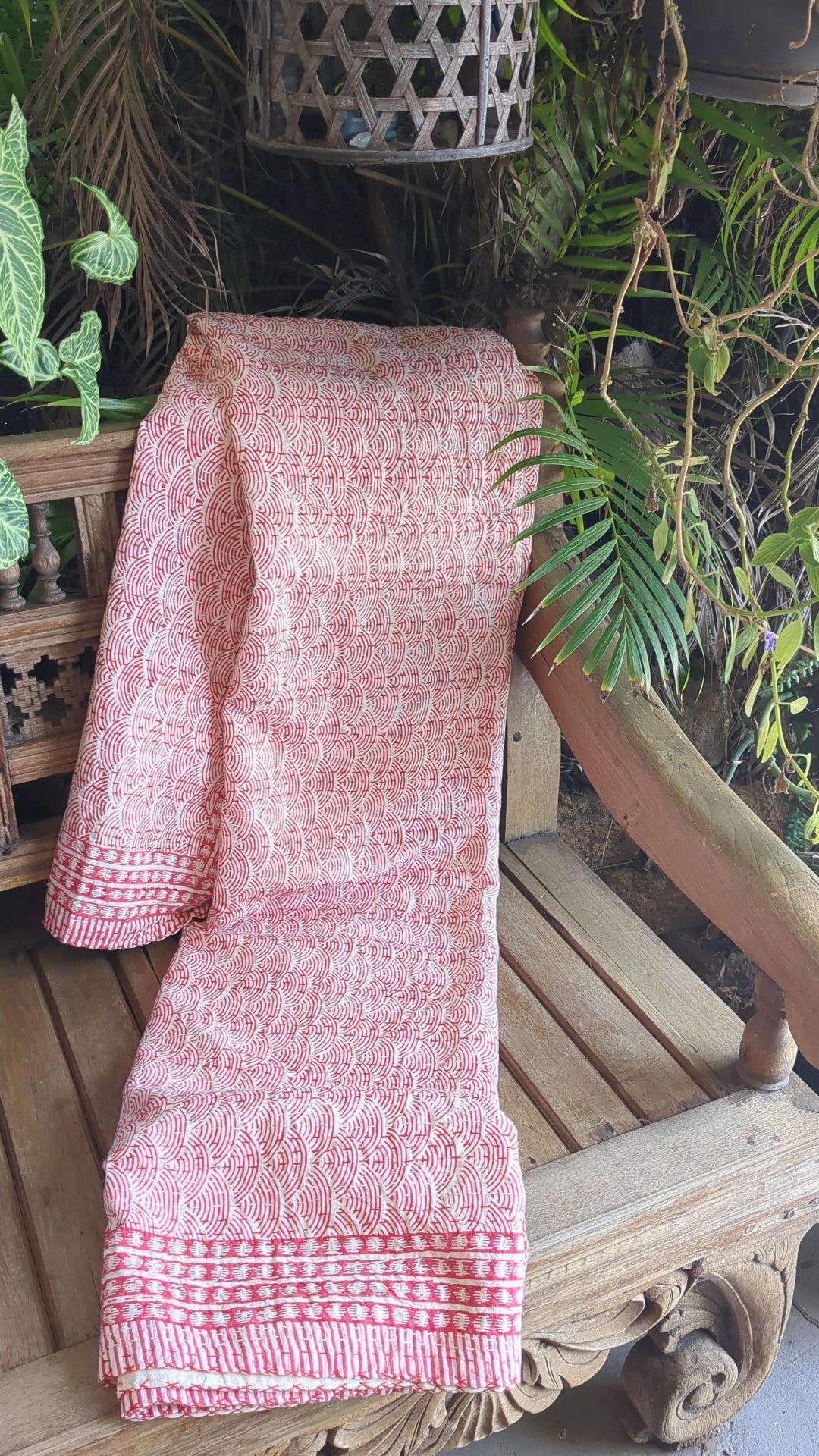 'Sunrise’ Kantha Quilt