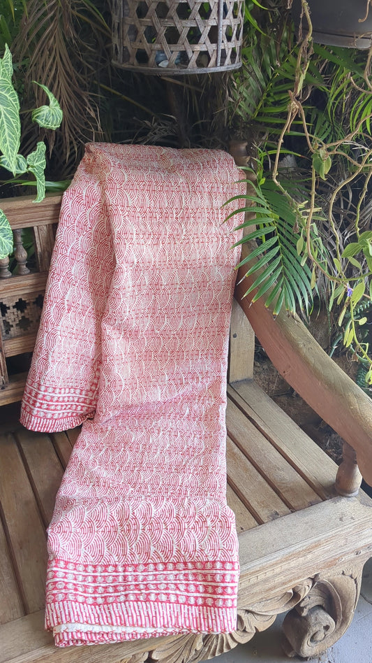 'Sunrise’ Kantha Quilt