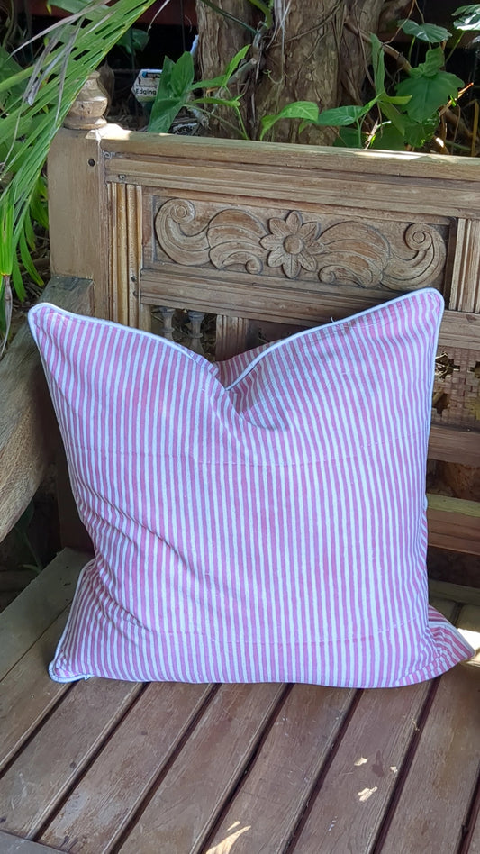 'Pin(k)stripe' Cushion Cover