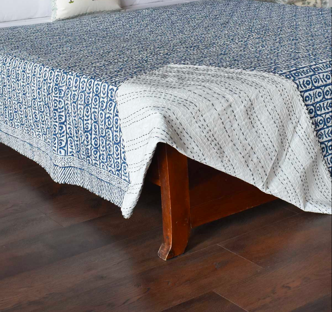 'Noughts & Crosses’ Kantha Quilt