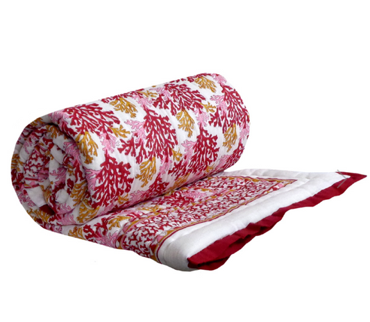 'Coral Dreaming' King Size Quilt