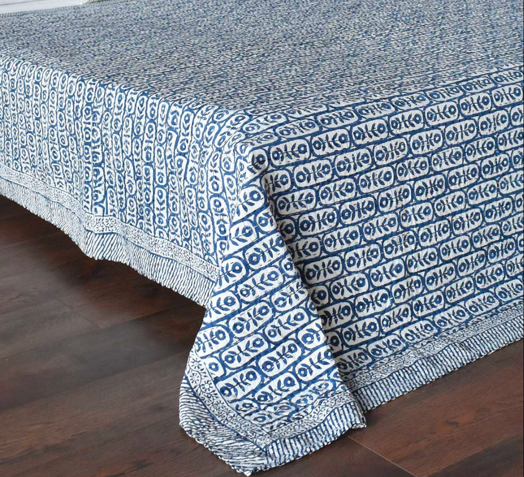 'Noughts & Crosses’ Kantha Quilt