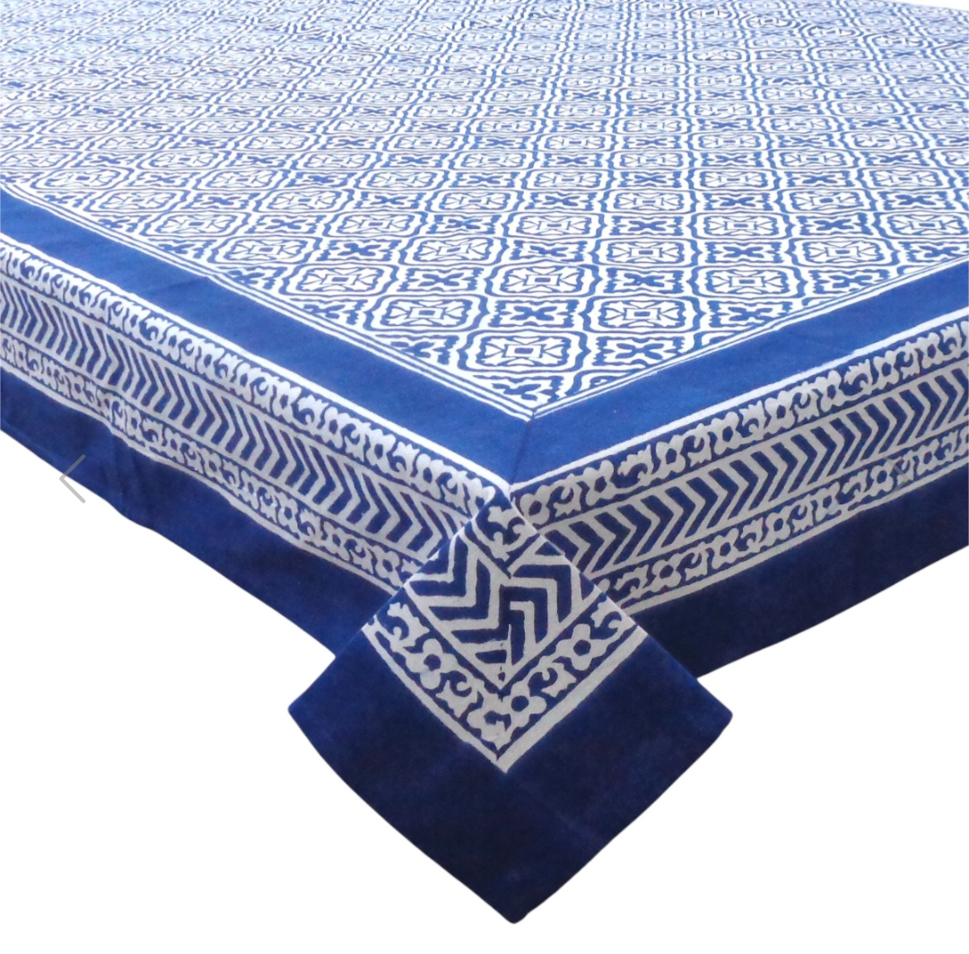 'Blue Crosses' Tablecloth